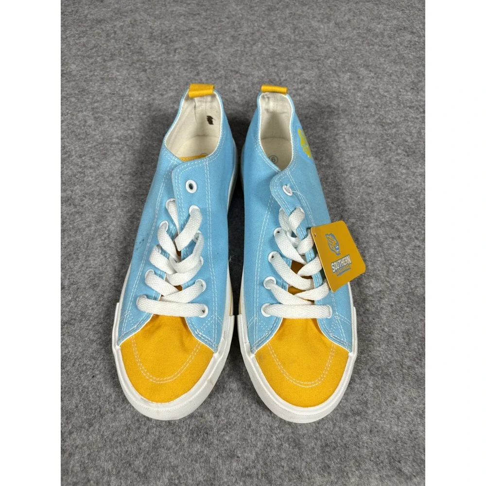 Your Top Choice Southern Jaguars Sneakers 6 Blue Gold Canvas Logo Fan Gear